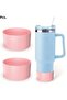 Water Bottle and Thermos Silicone Base Protector – 1 Piece Pink, 7.5 X 4.5 Cm, Anti-Shock Insole