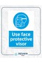 Face Protector Visor Use Sticker 20X28 cm