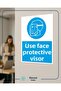 Face Protector Visor Use Sticker 20X28 cm - 3