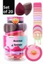 20-Piece Makeup Sponge Set, Drop & Cut Sponge, Powder Puffs, Eyeshadow Applicator, with Buckle Gift