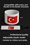 Captain's Armband Captain's Armband Captain's Armband Professional - With White Turkish Flag - 4