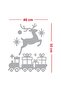 New Year's Showcase Glass Sticker with Deer and Gift Train – Showcase New Year's Decor - 2