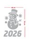 2026 Snowman Glass Decal - New Year Glass Window Sticker - 5