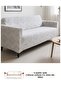 Jacquard 3-Seater Stone-Grey Sofa Cover |   Elastic Seat Cover | Sofa Bed Cover |   Seat Cover