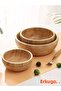 Bamboo 3-Piece Salad Bowl, Presentation Bowl, Decorative Bowl, Nordic Bowl - 3