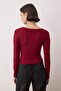 Anthracite-Burgundy 2-Pack Super Crop Fitted/Premium Soft Knitted Blouse Twoaw25Bz00306 - 4