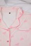 Pembe Kurdele Desenli Büyük Beden Pijama Takımı TBBAW26AI00055 - 4
