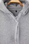 Gri Melanj Kapüşonlu İçi Polarlı Önü Fermuarlı Büyük Beden Örme Sweatshirt TBBAW25AO00027 - 7
