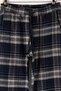 Navy Blue Wide Fit Plaid / Checkered Woven Pajama Bottoms Tmnaw24Pj00019 - 7