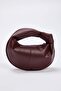 Bordo Kadın Mini Boy Oval Omuz Çanta TAKSS25OC00068 - 3