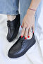 Genuine Leather Black Women's Casual Shoes 583Za2610