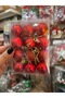 Red Christmas Tree Ornament Cici Ball 3 CM 6 Pieces - 5