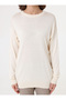 Soft Knitted Basic Sweater - Cream - - 3