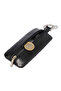 Black Genuine Leather Unisex Keychain - S1An00000192-B06 - 2