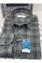 Classic Long Sleeve Winter 100% Cotton Checkered Collar Buttoned Gift Boxed Men's Shirt Fs-003135 - Green - 3