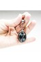 Damla Design Enamel Embroidered Oltu Stone Keychain - 5