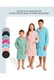 Girls' and Boys' Bathrobes 100% Cotton |   Hooded+Pocketed+Soft+Ribbed+Navy Blue - 8