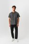 Unisex Black Faded Effect Boyfriend Fit Crew Neck T-Shirt - 8