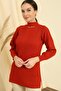 Neckline Low-Cut Hair Braided Pattern Sports Tunic Sweater