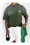 Men's Washable Premium Fabric Oversized T-Shirt Green - 3