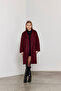 Women's Burgundy Plum Cashew Coat / Sevde Ugur - 3