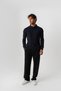 Men's Navy Blue Borz Embroidery Detailed Durable Flexible Fabric Slim-Fit Polo Collar T-Shirt - 8
