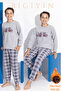 Gray Boy's Fleece Pajama Set Children's Winter Pajama Set Thick Pajamas - 4