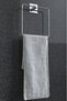 Adhesive Silver Roll Towel Holder WC Paper Holder and Square Towel Holder Bathroom Kitchen Set of 3 - 2