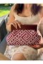 Bahram - Wooden Scholarship Fabric Portfolio Bag, Clutch, Handbag - 2