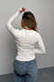 Women's Buzzy Finger-Looped Crew Neck Basic Body 3125 - 8