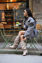 Women's Beige Boots with Bellows Toe and Iron Toe - Angellov - 5
