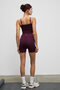 Shavonte Women's Stretchy and Soft-Textured Underbust Sports Bustier with Piped Pads in Burgundy - 6