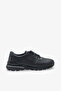 Cyra Women's Wedge Elastic Genuine Leather Casual Shoes Black