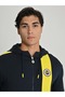 S.K. 25/26 Tribün Basic Hoodie Hooded Zippered Tracksuit Top Men's Jacket Dark Blue - 5