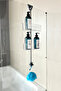 Height Adjustable Stainless Oval Bathroom Shelf 2-Piece-Transparent