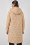 معطف Puffer طويل ومبطن، باللون البيج - 5138 - 7