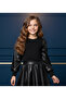 Leather Sleeve Children's Blouse 077469 - 2