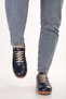 Genuine Leather Inside and Out Daily Comfortable Casual Shoes Pelotaz Navy Blue - 3