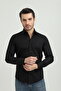 Slimfit Black Men's Shirt Cotton Polyester with a Slim Fit Structure As09K506A-4006 - 7