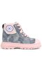 Genuine Leather Pixel Gray Powder Camouflage Patterned Girls' Boots - 3