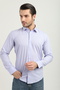 Slimfit Lilac Blue Men's Shirt Cotton Polyester with a Slim Fit Structure As0111-04 - 5