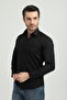Slimfit Black Men's Shirt Cotton Polyester with a Slim Fit Structure As09K506A-4006 - 6