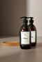 2 Pack Amber Glass Liquid Soap Dishwashing Liquid Bottle Soap Dish with Oval Wooden Stand 500ml Bb Hd St - 4