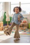 Eid Girl's French Velvet Wide Drapey Flared Leggings Girlpower Camel - 8