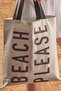 Beach Please Pattern Printed Beach Bag - 2