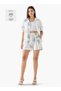 2Xtremz Leaf Embroidered Leaf Shorts with Drawstring Closure and Pockets - 2
