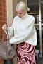 Ecru Turtleneck Women's Knit Sweater Mg2535 - 6