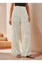 Textured Knit Wide Leg Jogger