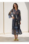 Floral Print Kaftan Women Dress Viscose