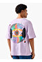 Men Boxy Fit Crew Neck Short Sleeves Graphic Print T-Shirt